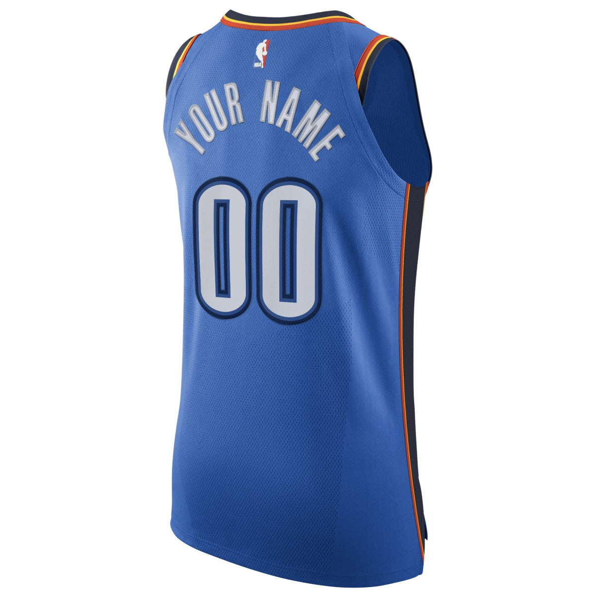 Oklahoma City Thunder Authentic Custom Jersey Blue - Icon Edition for sale