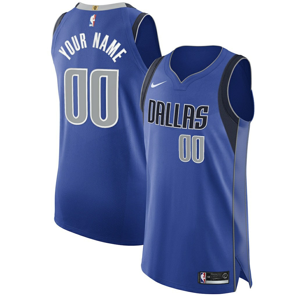 Dallas Mavericks 2020/21 Authentic Custom Jersey Royal sale - Icon Edition outlet