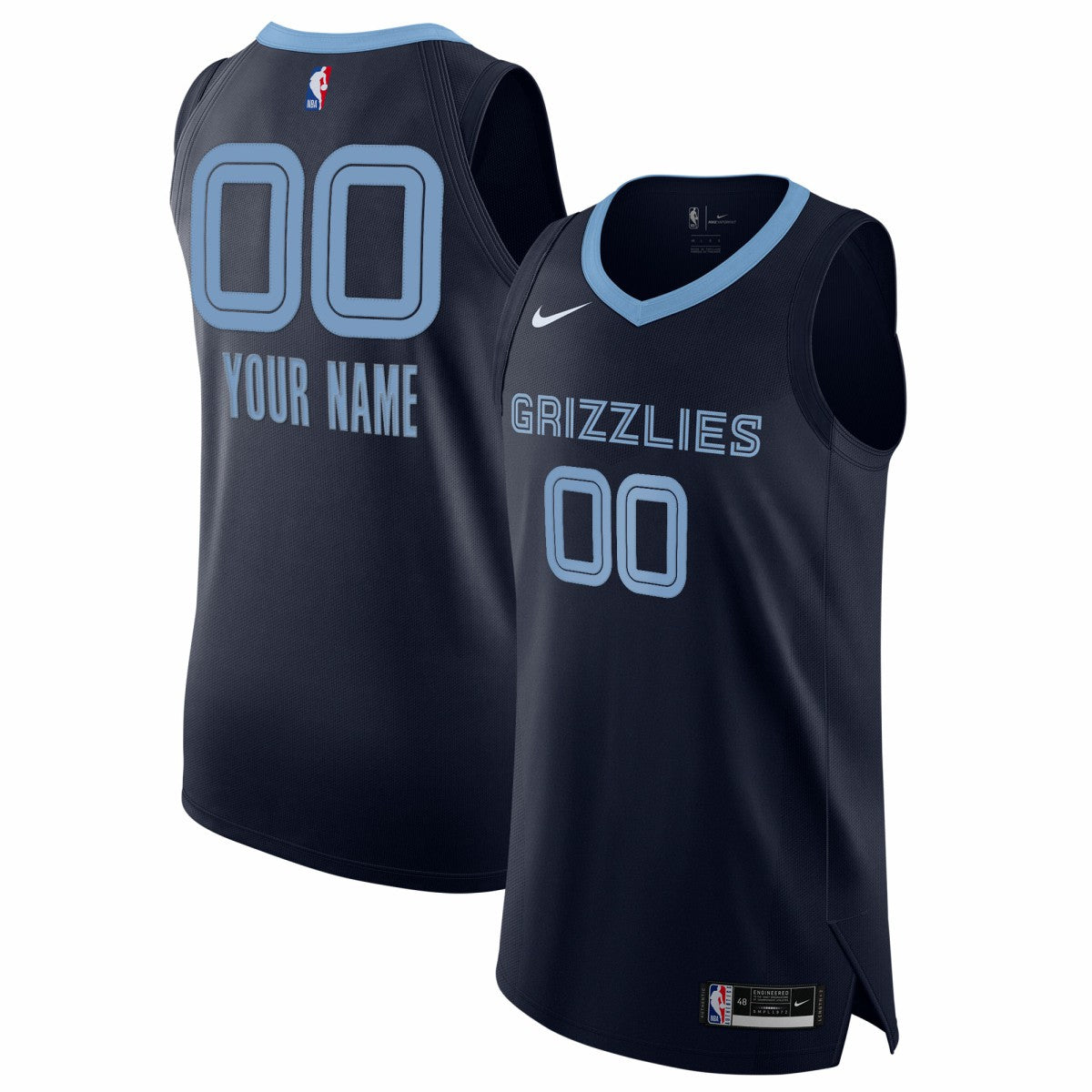 Memphis Grizzlies 2020/21 Authentic Custom Jersey Navy - Icon Edition outlet