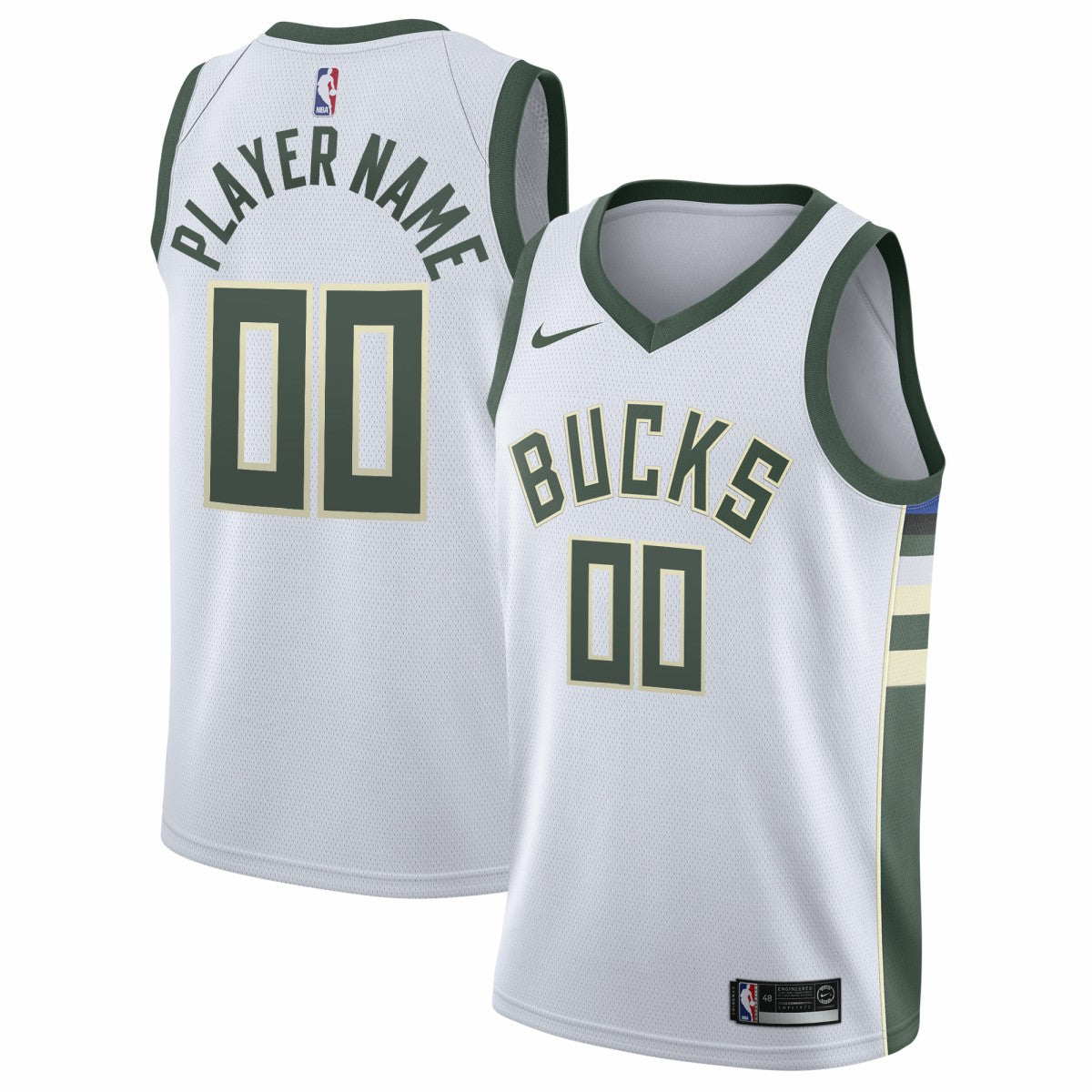 Milwaukee Bucks 2020/21 Swingman Custom Jersey - Association Edition - White shop