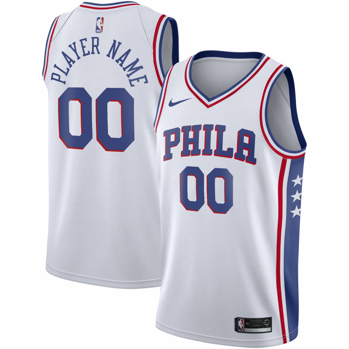 Philadelphia 76ers 2020/21 Swingman Custom Jersey - Association Edition - White online