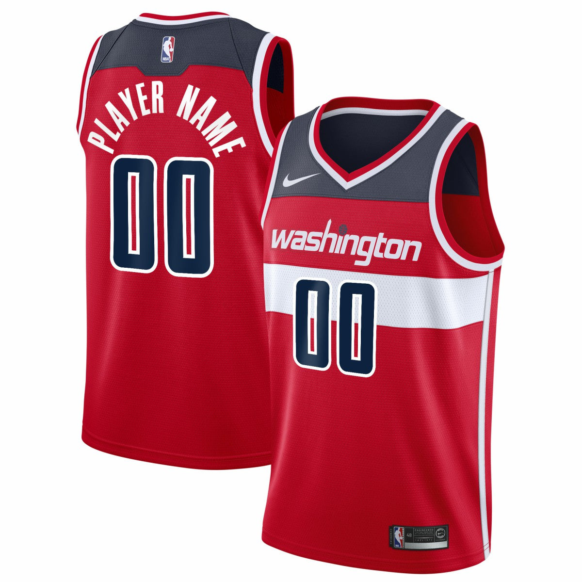 Washington Wizards 2020/21 Swingman Custom Jersey - Icon Edition - Red cheap
