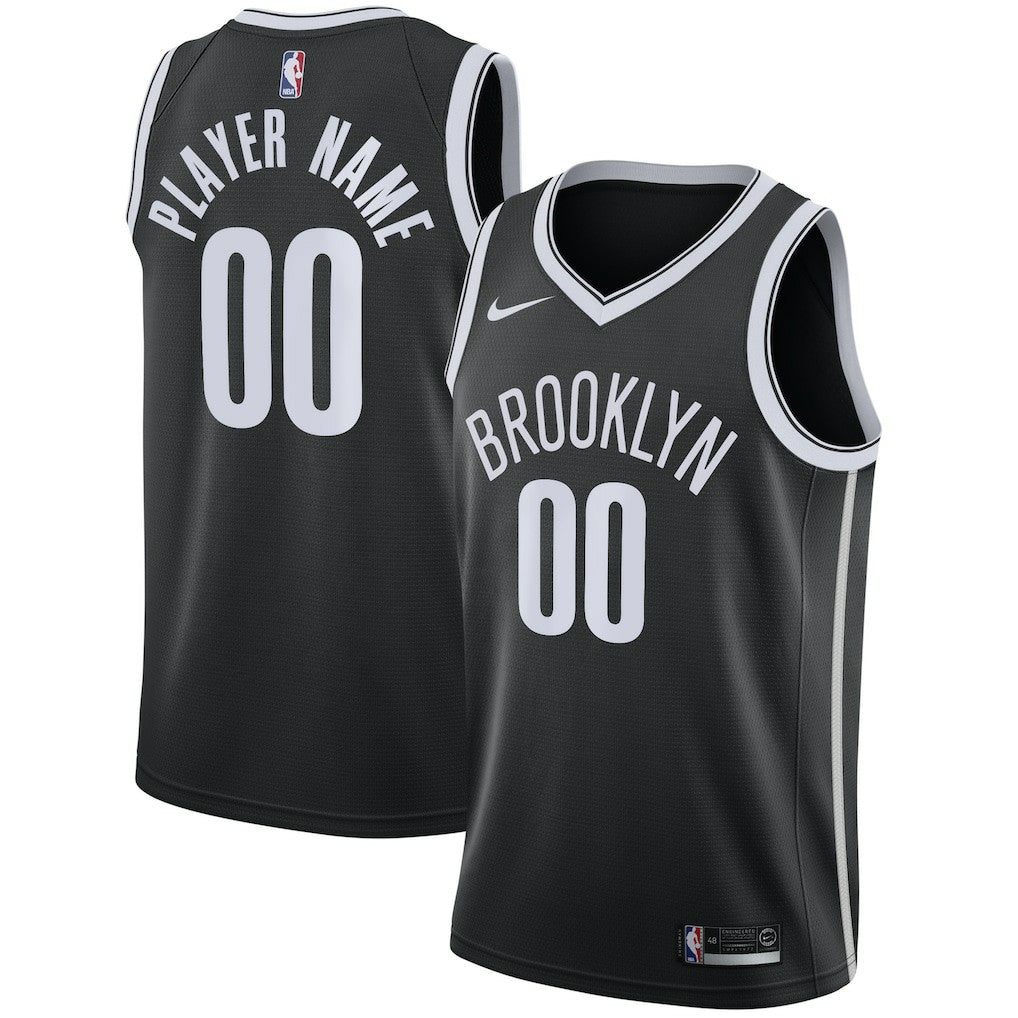 Brooklyn Nets Swingman Custom Jersey Black - Icon Edition shop