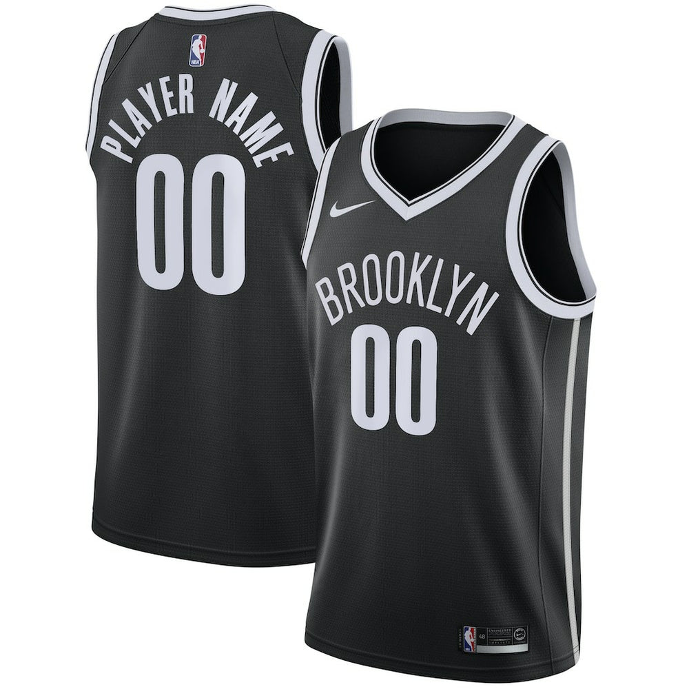 Brooklyn Nets Swingman Custom Jersey Black - Icon Edition shop