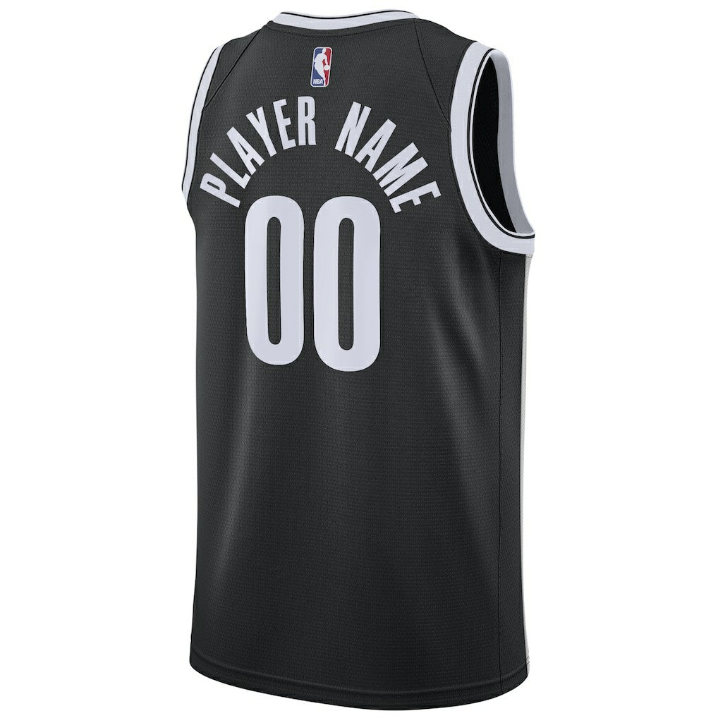 Brooklyn Nets Swingman Custom Jersey Black - Icon Edition shop