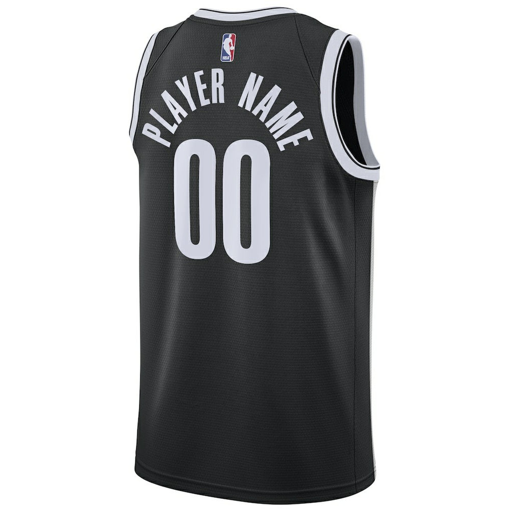 Brooklyn Nets Swingman Custom Jersey Black - Icon Edition shop
