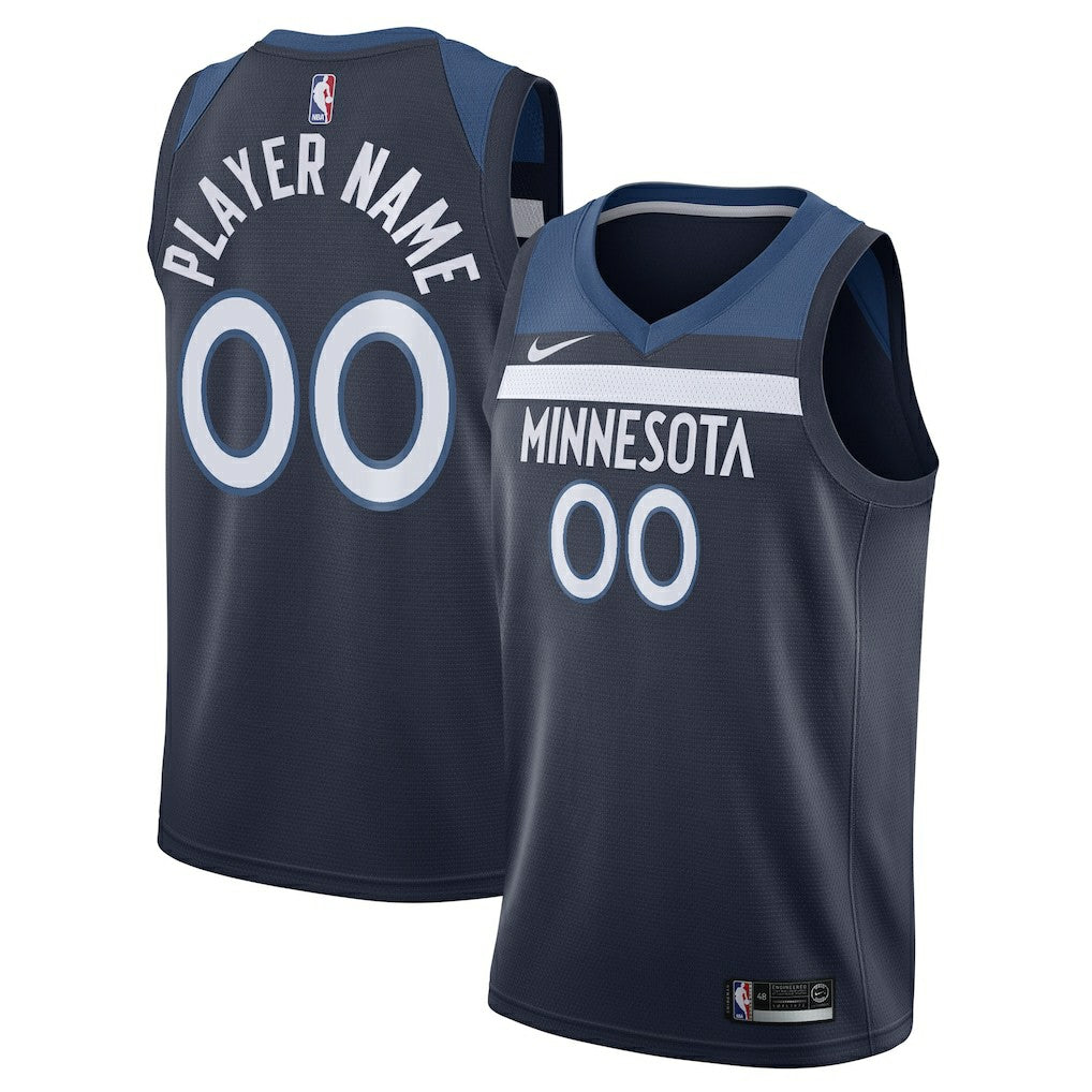 Minnesota Timberwolves Swingman Custom Jersey Navy - Icon Edition online