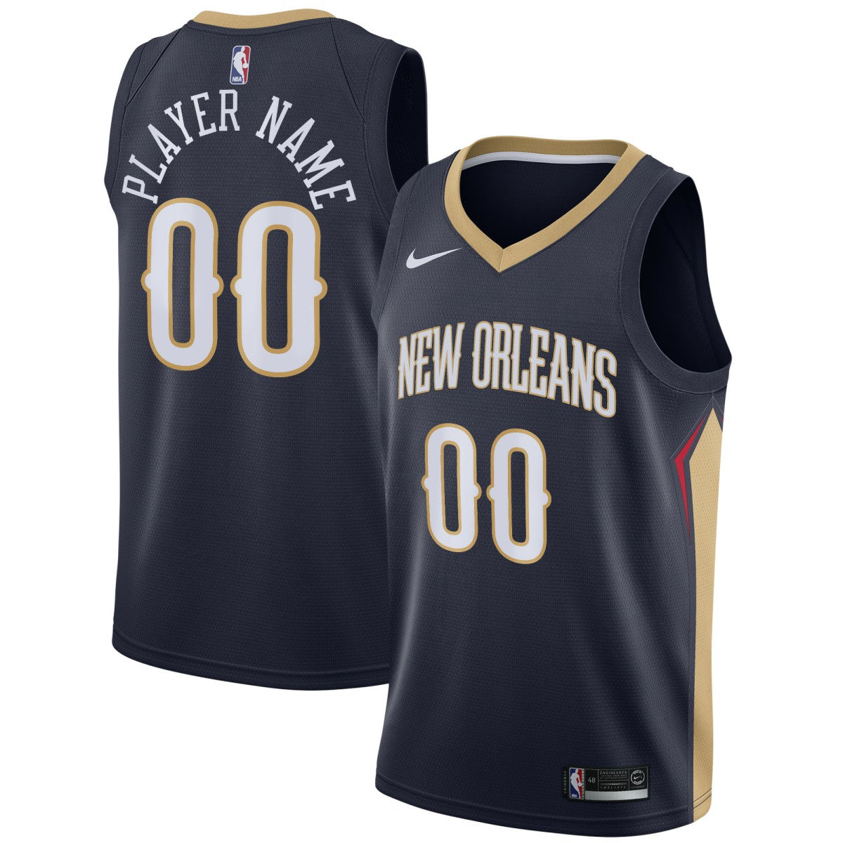 New Orleans Pelicans Swingman Custom Jersey Navy - Icon Edition outlet