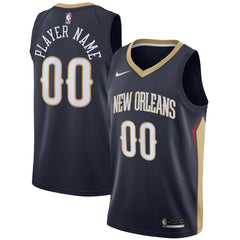 New Orleans Pelicans Swingman Custom Jersey Navy - Icon Edition outlet