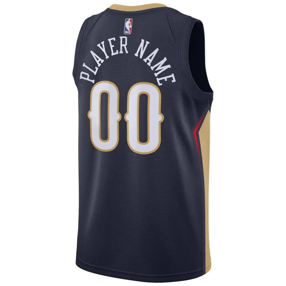 New Orleans Pelicans Swingman Custom Jersey Navy - Icon Edition outlet