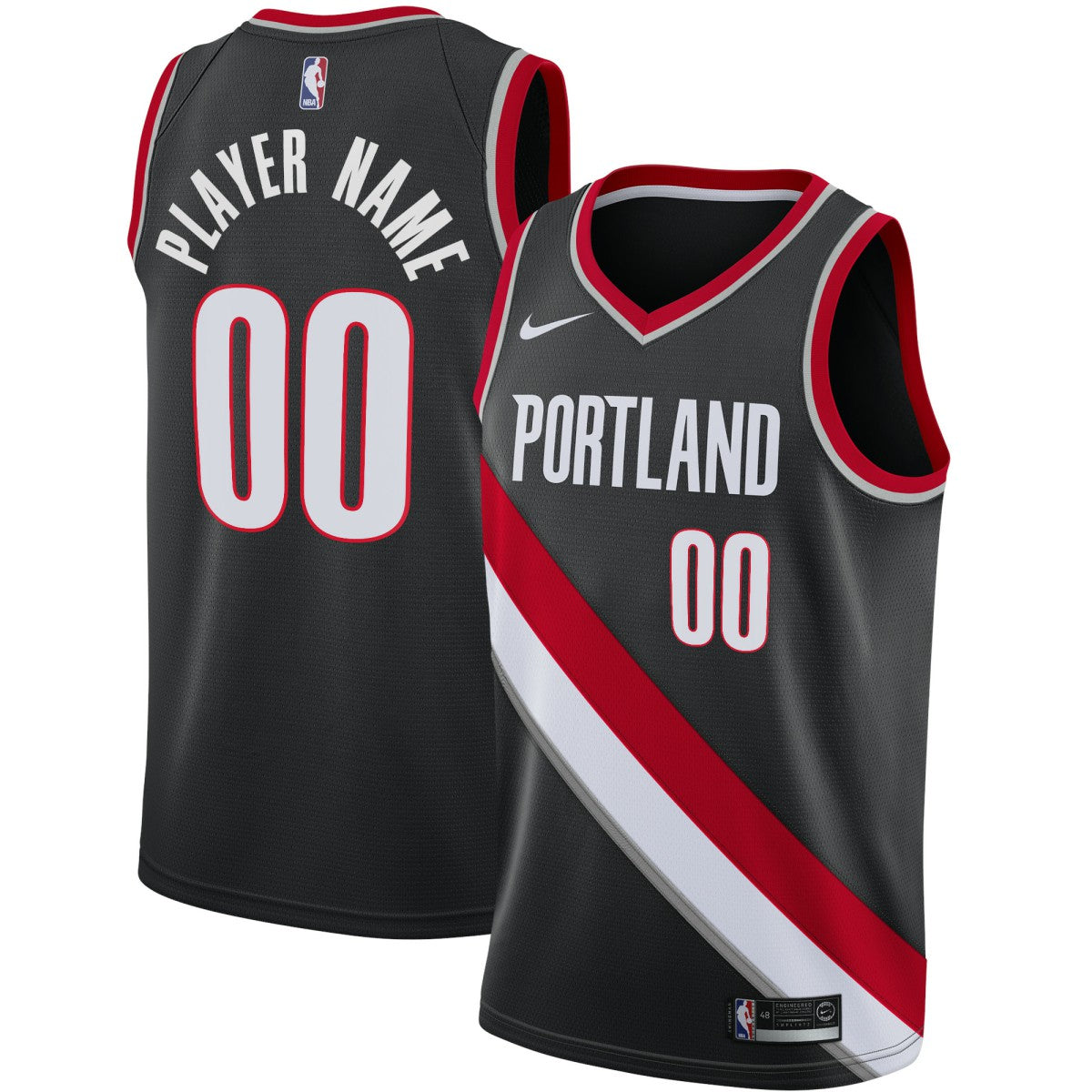 Portland Trail Blazers Swingman Custom Jersey Black - Icon Edition sale