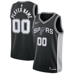 San Antonio Spurs Swingman Custom Jersey Black - Icon Edition on sale