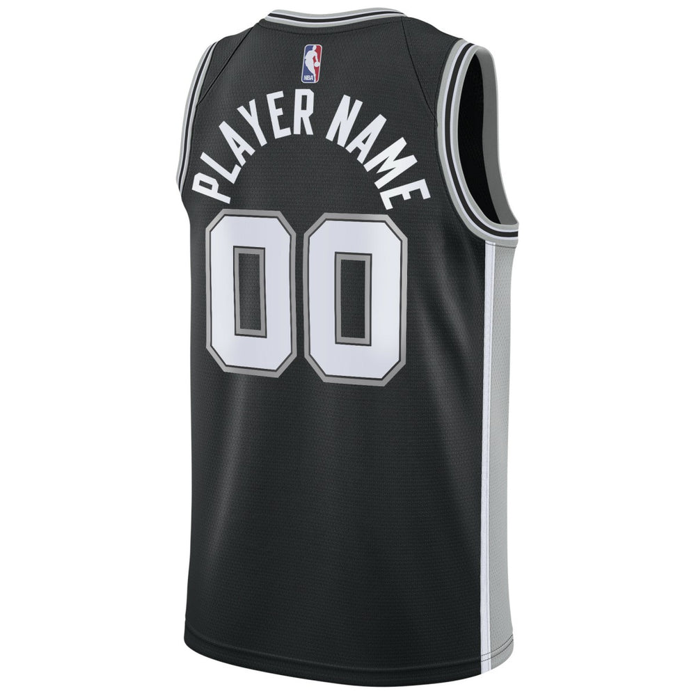 San Antonio Spurs Swingman Custom Jersey Black - Icon Edition on sale