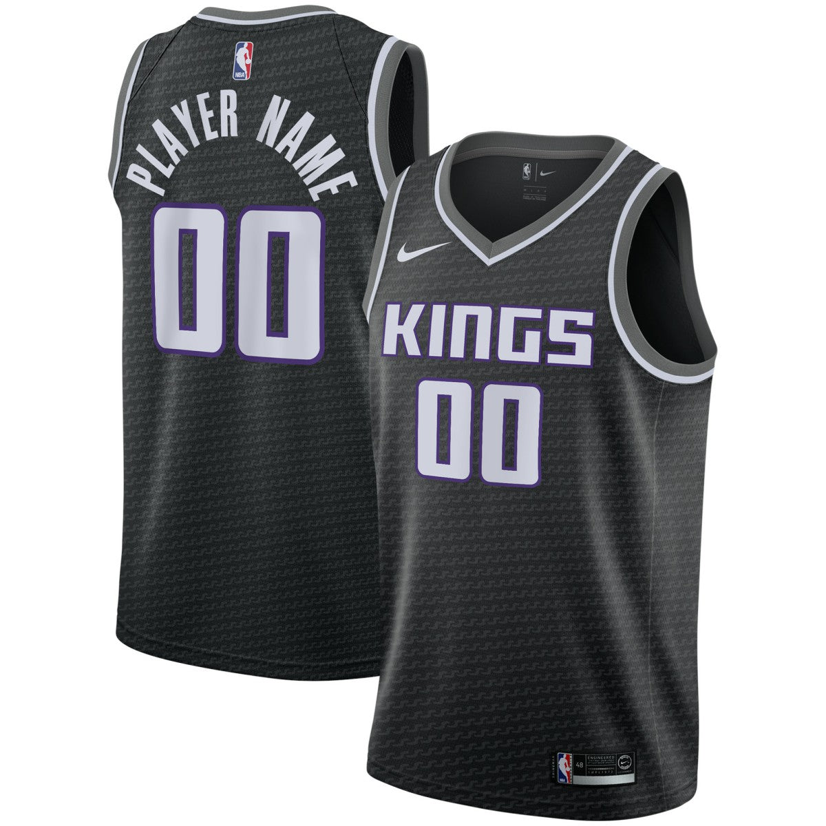 Sacramento Kings Swingman Custom Jersey Black - Statement Edition sale