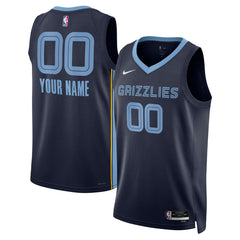 Memphis Grizzlies Unisex Swingman Custom Jersey Navy - Icon Edition sale