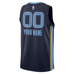 Memphis Grizzlies Unisex Swingman Custom Jersey Navy - Icon Edition sale