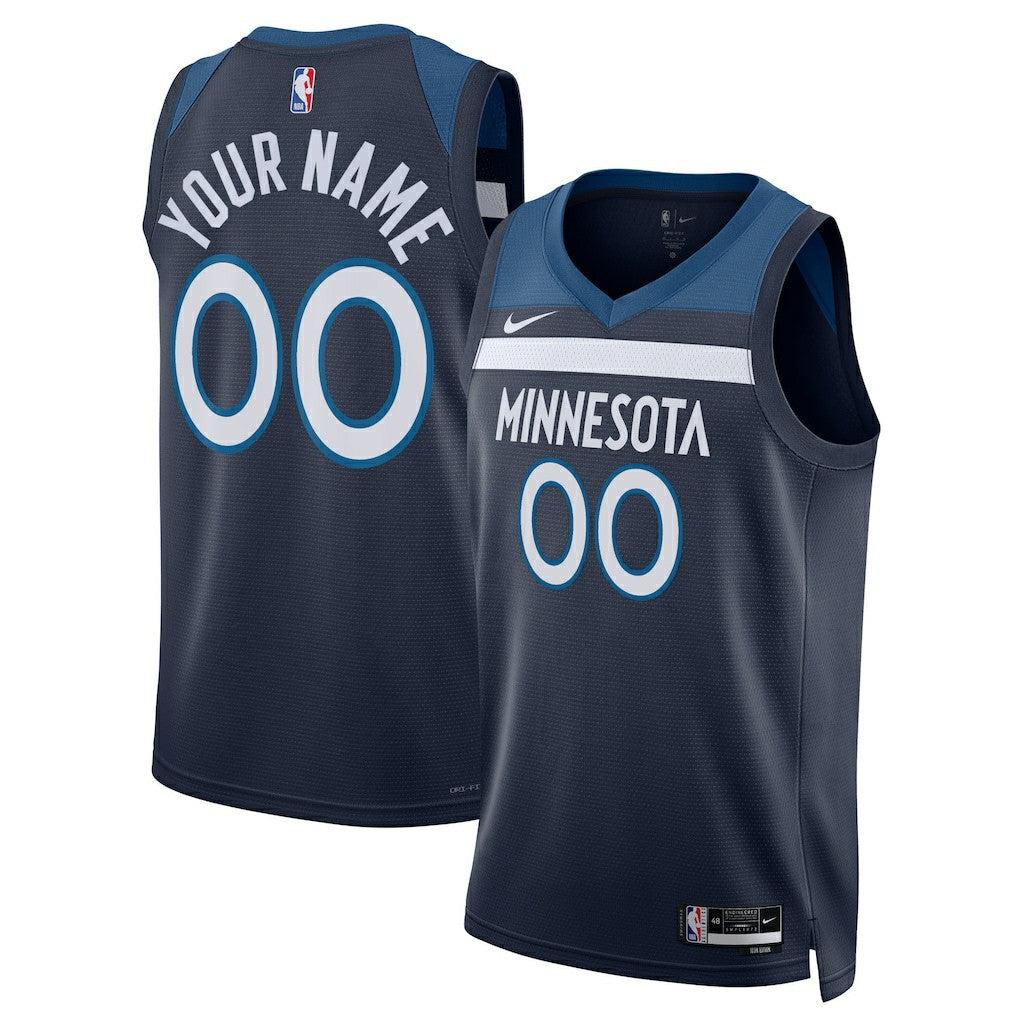 Minnesota Timberwolves Unisex Swingman Custom Jersey Navy - Icon Edition online