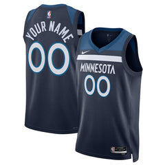 Minnesota Timberwolves Unisex Swingman Custom Jersey Navy - Icon Edition online
