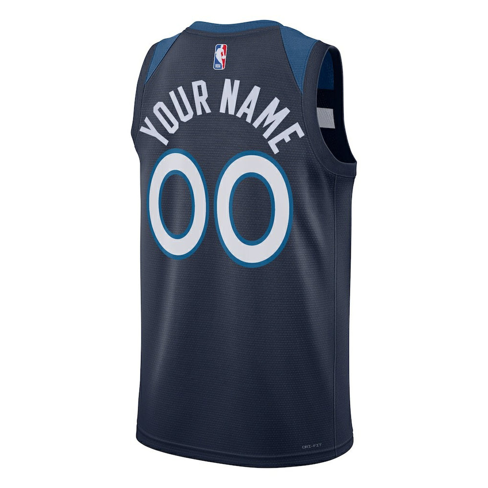 Minnesota Timberwolves Unisex Swingman Custom Jersey Navy - Icon Edition online