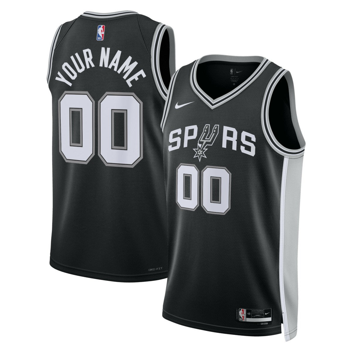 San Antonio Spurs Unisex Swingman Custom Jersey Black - Icon Edition cheap