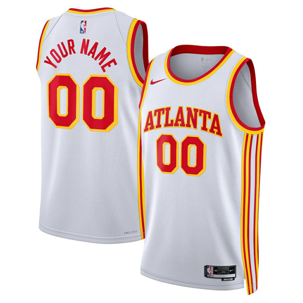 Atlanta Hawks Unisex Swingman Custom Jersey White - Association Edition discount