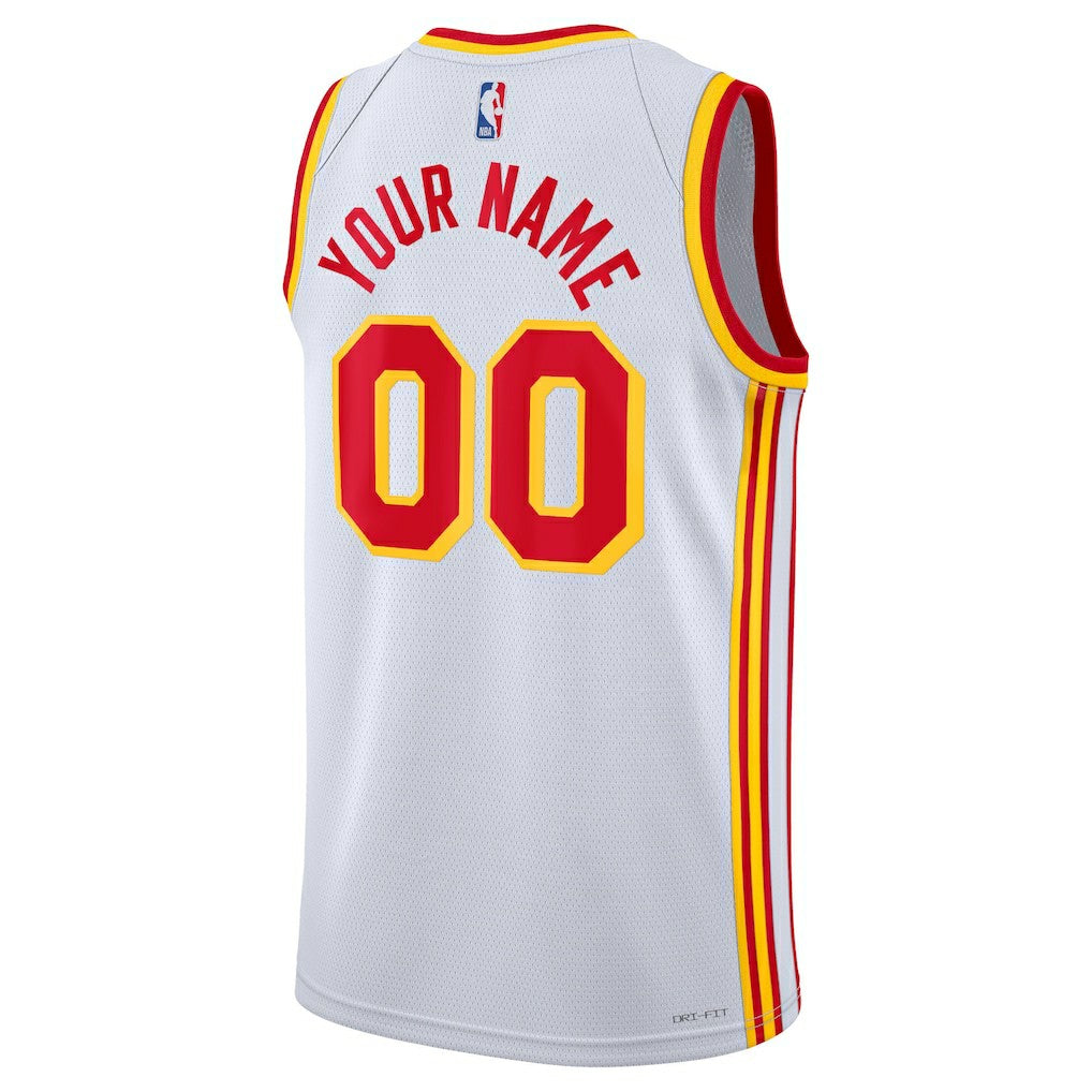 Atlanta Hawks Unisex Swingman Custom Jersey White - Association Edition discount