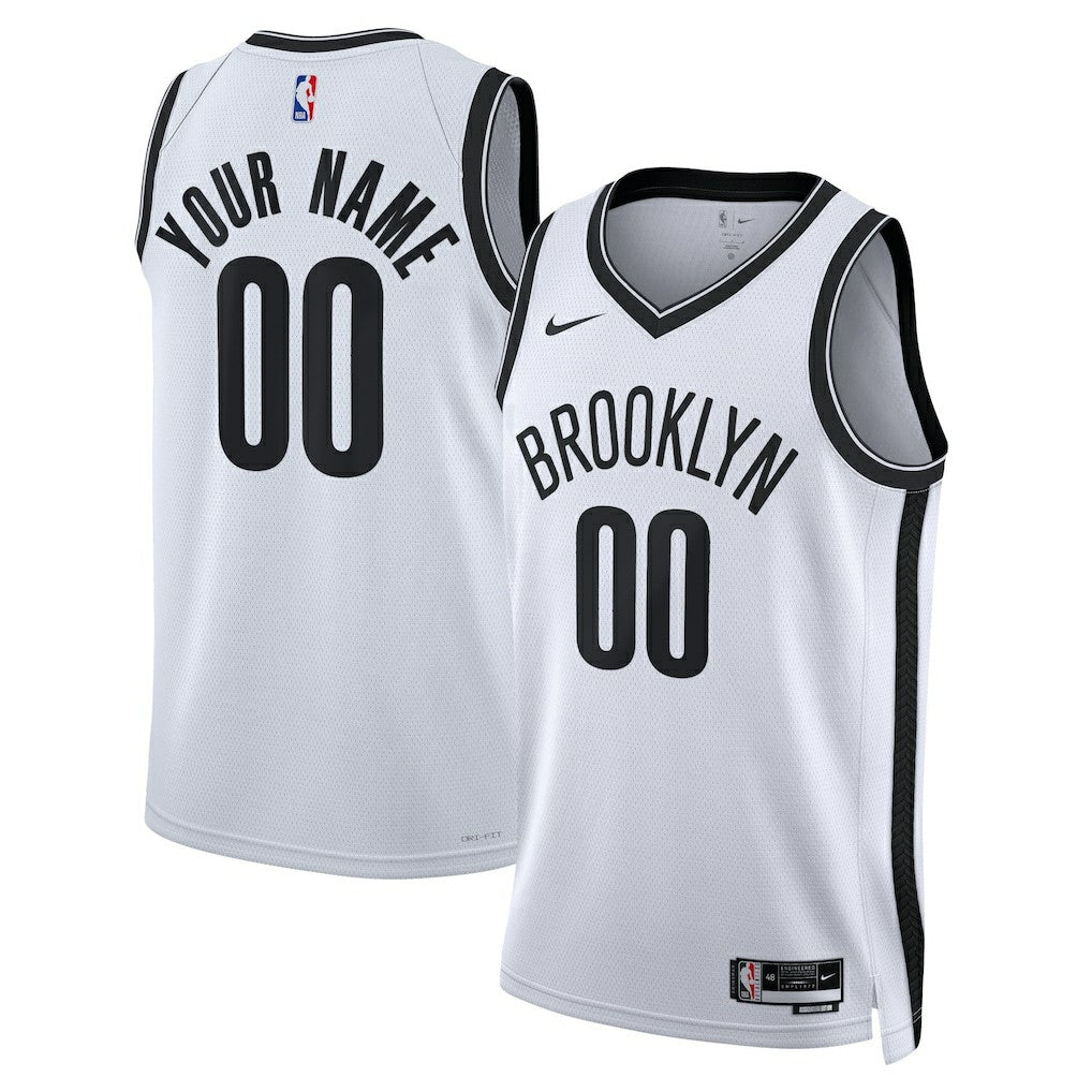 Brooklyn Nets Unisex Swingman Custom Jersey White - Association Edition online