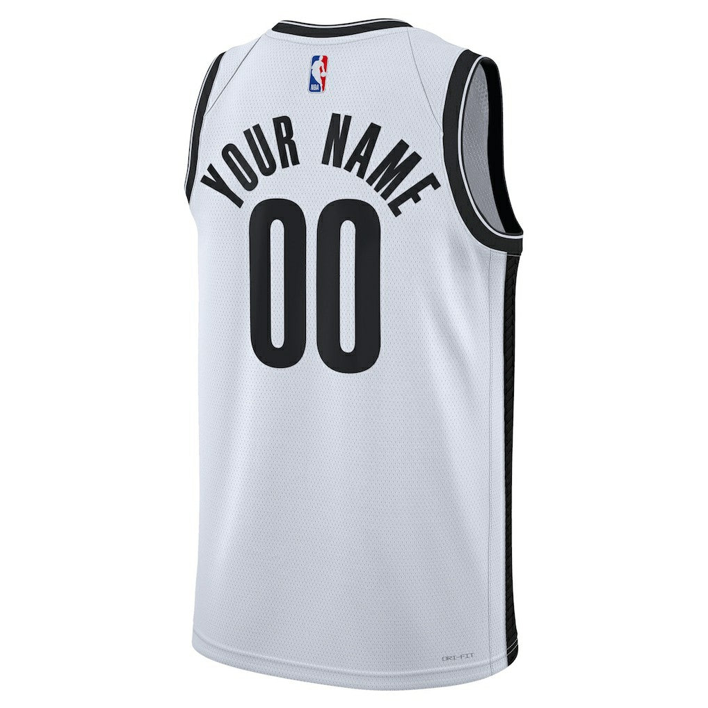 Brooklyn Nets Unisex Swingman Custom Jersey White - Association Edition online