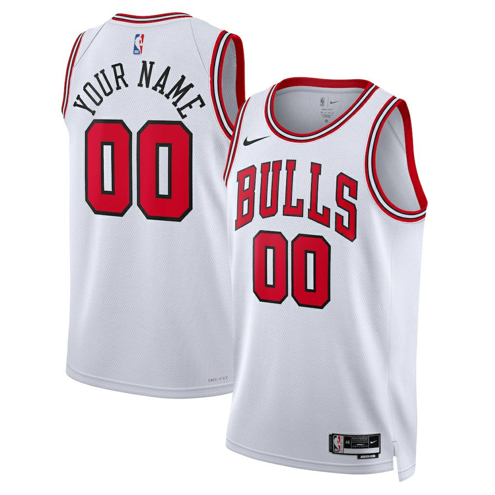 Chicago Bulls Unisex Swingman Custom Jersey White - Association Edition for sale