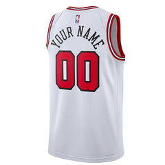 Chicago Bulls Unisex Swingman Custom Jersey White - Association Edition for sale