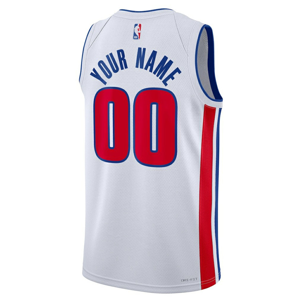 Detroit Pistons Unisex Swingman Custom Jersey White sale - Association Edition outlet