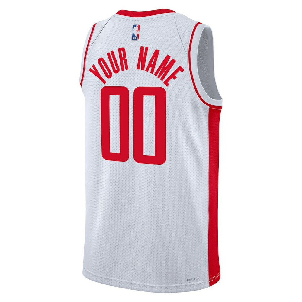Houston Rockets Unisex Swingman Custom Jersey White - Association Edition cheap