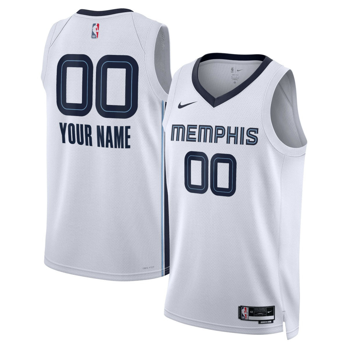 Memphis Grizzlies Unisex Swingman Custom Jersey White - Association Edition on sale