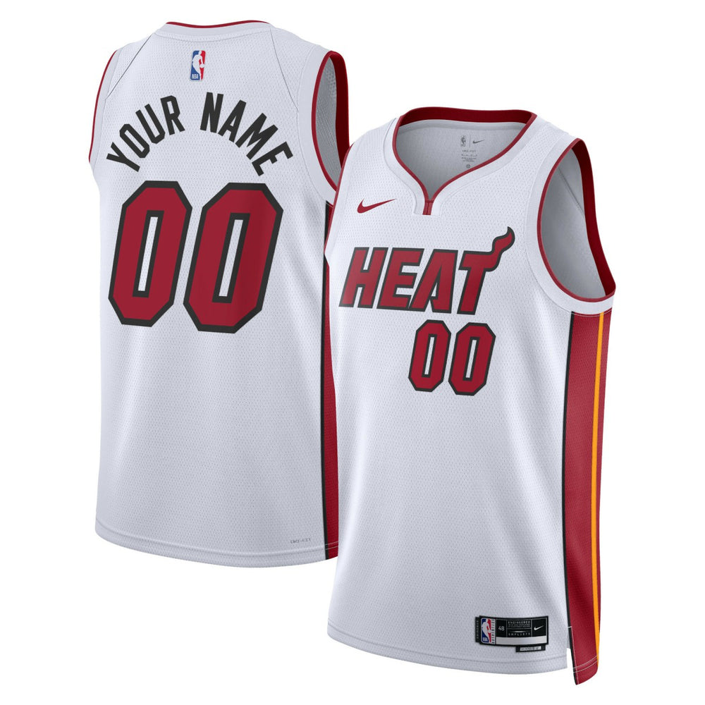 Miami Heat Unisex Swingman Custom Jersey White - Association Edition for sale