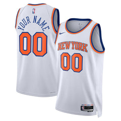New York Knicks Unisex Swingman Custom Jersey White - Association Edition for sale