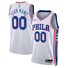 Philadelphia 76ers Unisex 2022/23 Swingman Custom Jersey White - Association Edition outlet