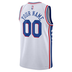 Philadelphia 76ers Unisex 2022/23 Swingman Custom Jersey White - Association Edition outlet