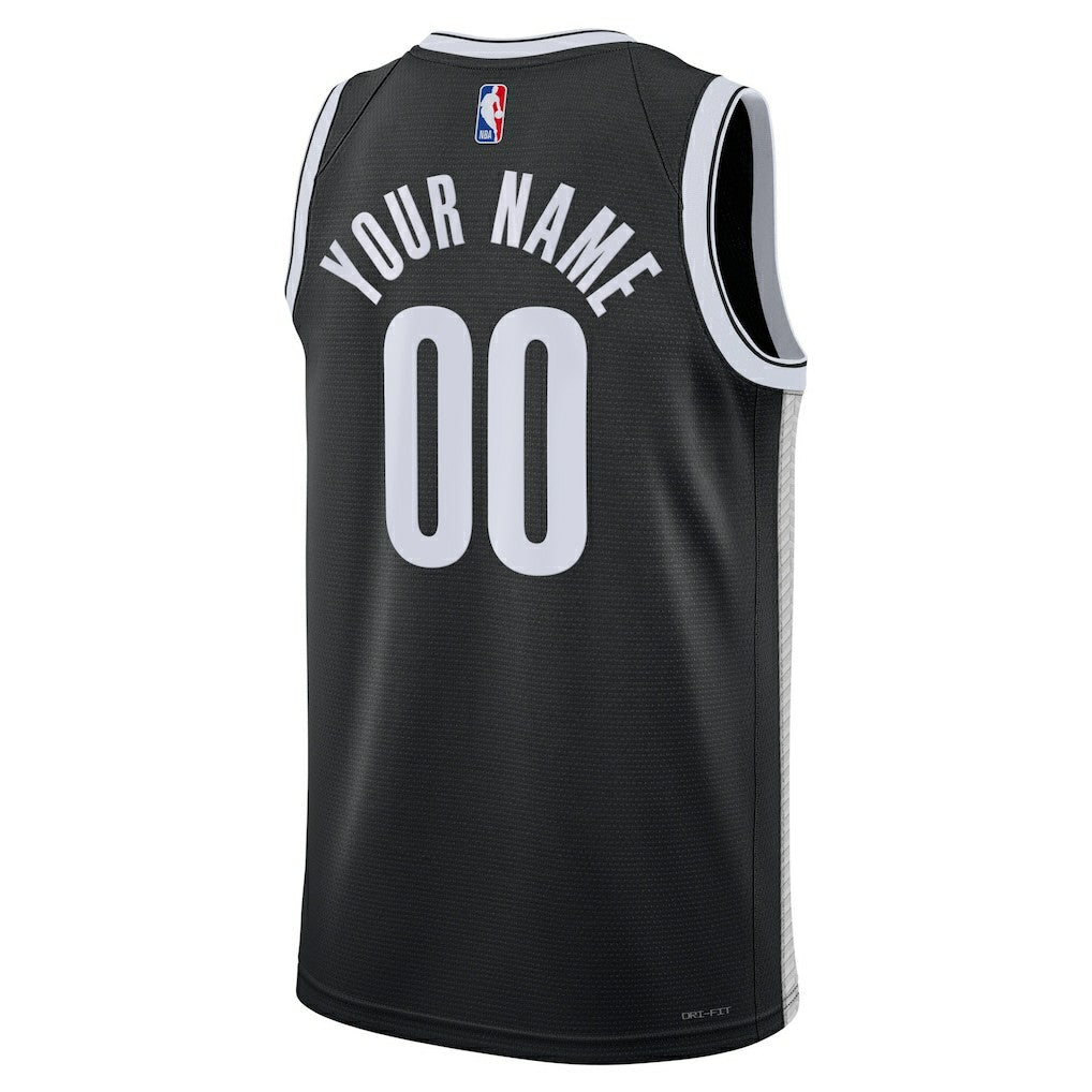 Brooklyn Nets Unisex Swingman Custom Jersey Black - Icon Edition outlet