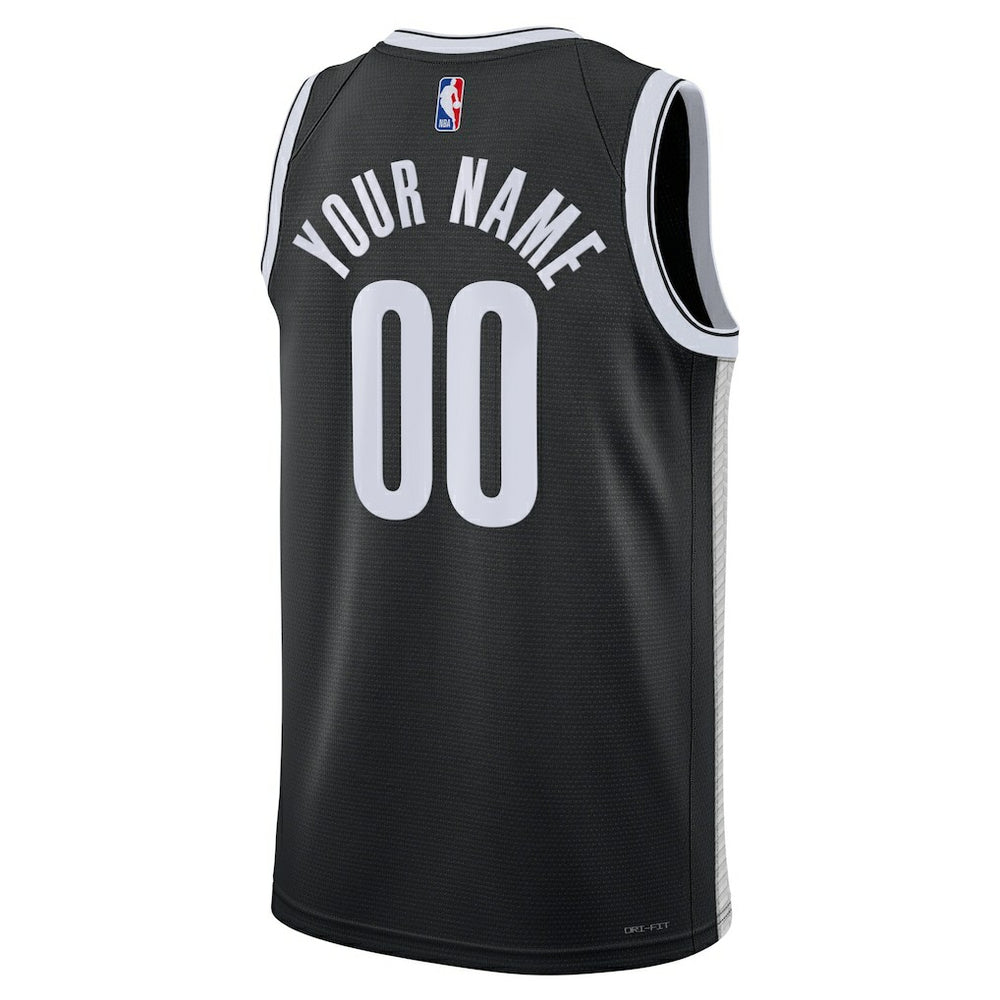 Brooklyn Nets Unisex Swingman Custom Jersey Black - Icon Edition outlet