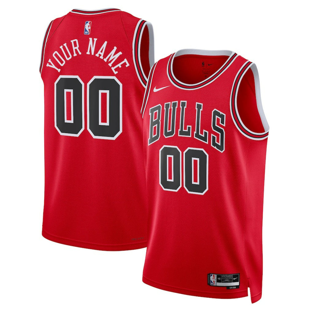 Chicago Bulls Unisex Swingman Custom Jersey Red sale - Icon Edition shop