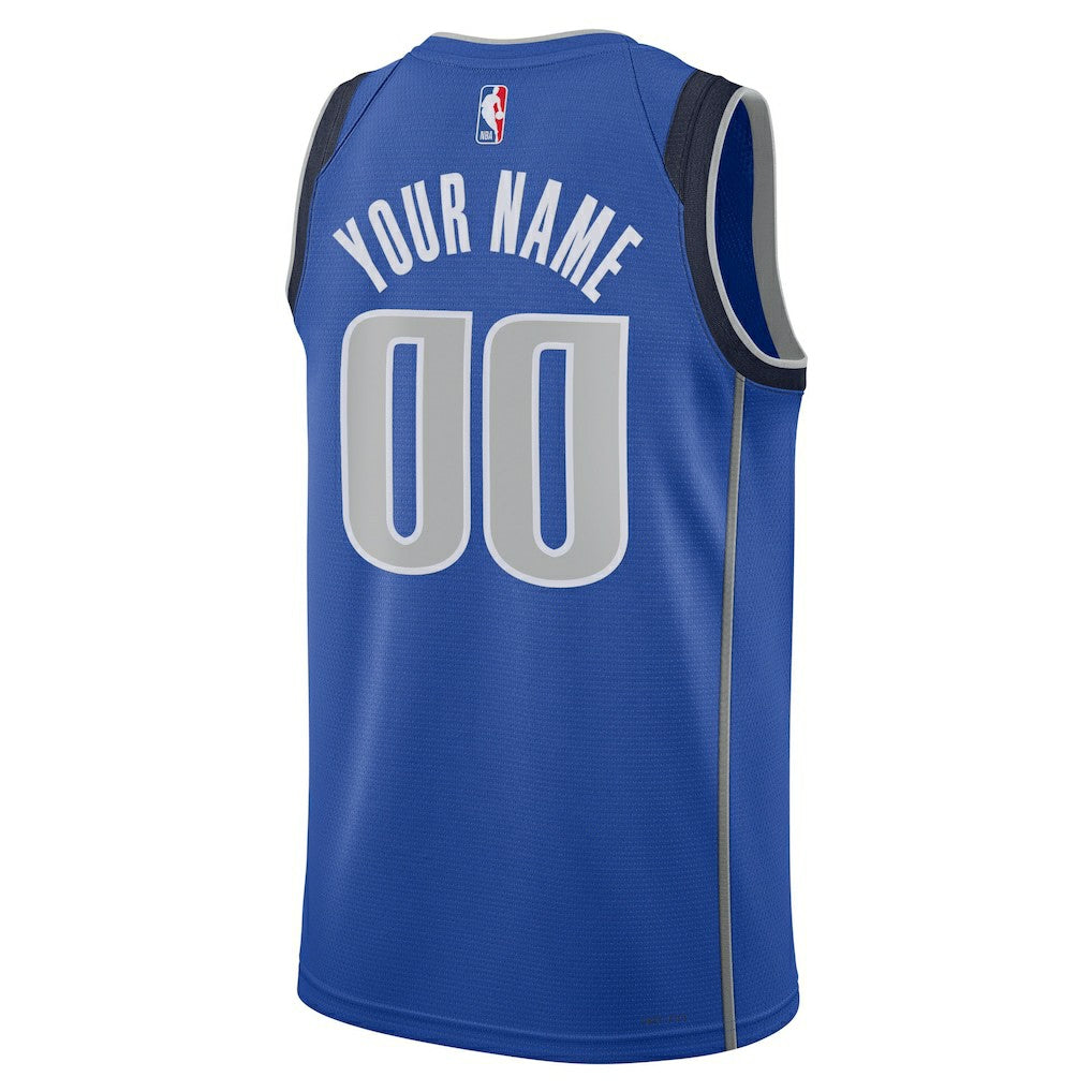Dallas Mavericks Unisex Swingman Custom Jersey Blue sale - Icon Edition cheap