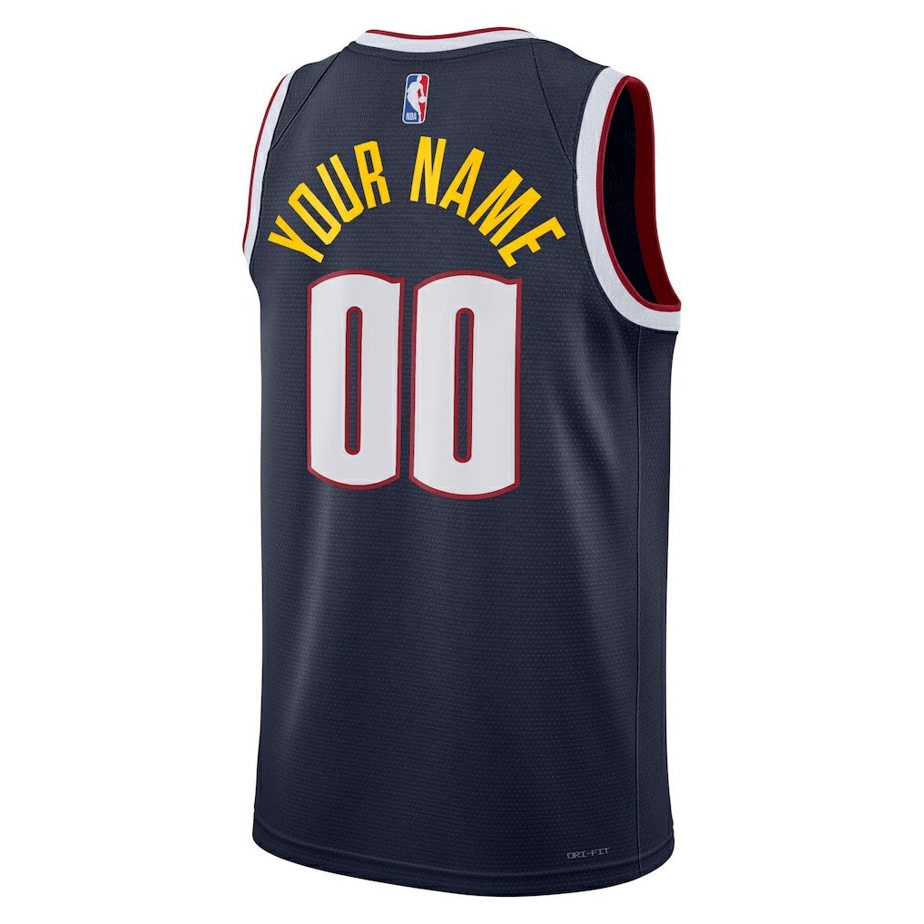 Denver Nuggets Unisex Swingman Custom Jersey Navy sale - Icon Edition sale