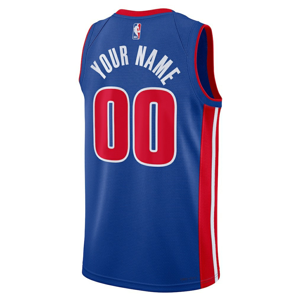 Detroit Pistons Unisex Swingman Custom Jersey Blue sale - Icon Edition discount