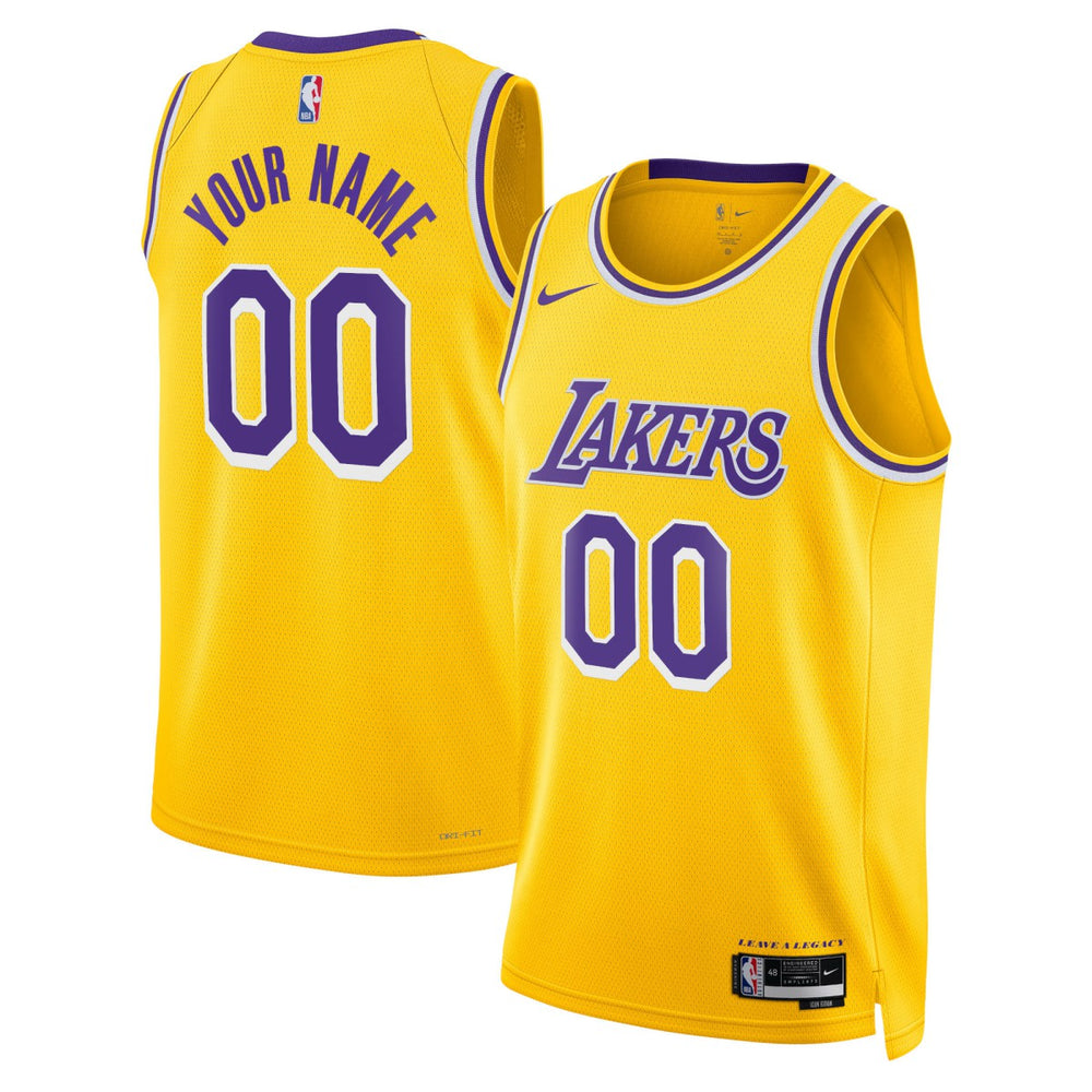 Los Angeles Lakers Unisex Swingman Custom Jersey Gold - Icon Edition cheap
