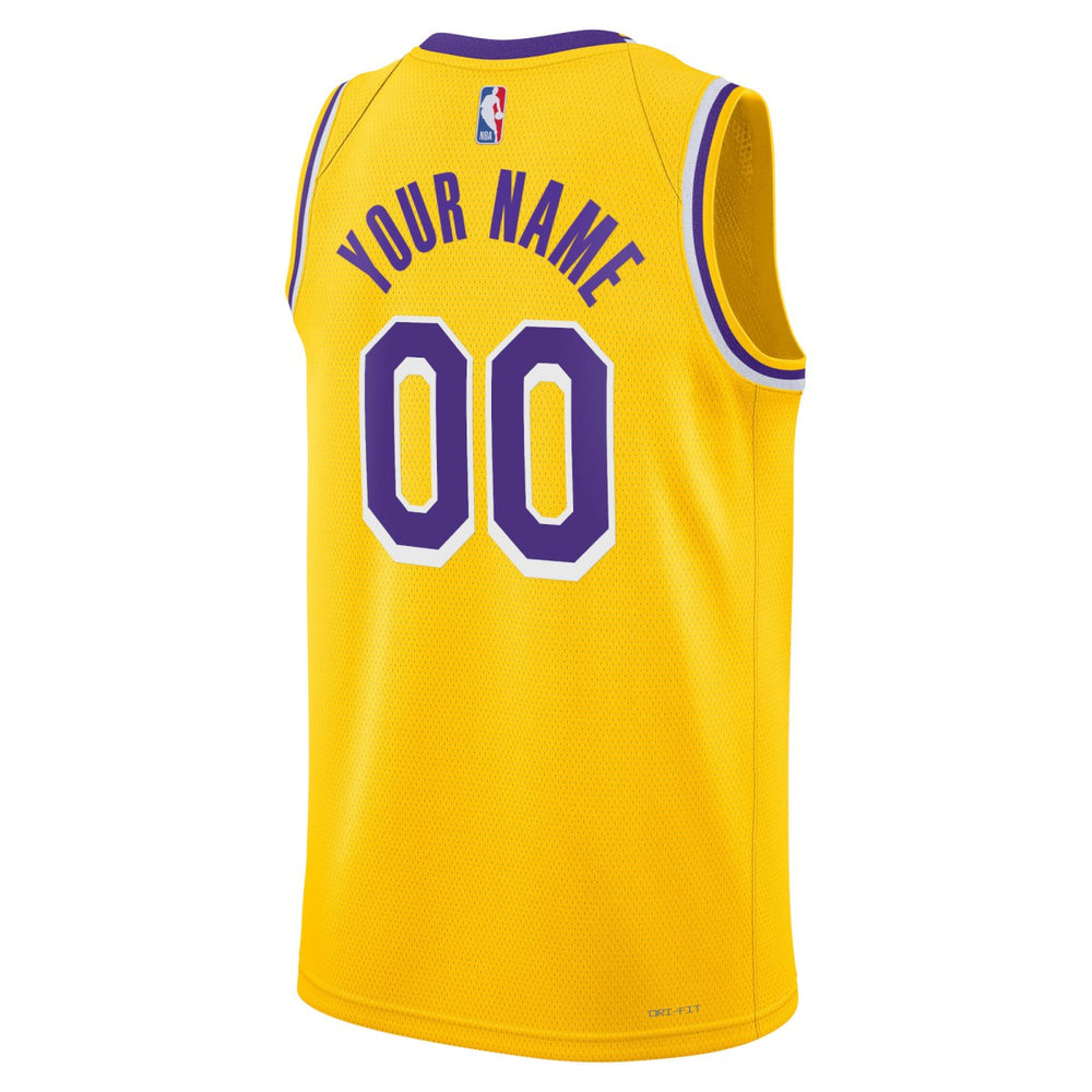 Los Angeles Lakers Unisex Swingman Custom Jersey Gold - Icon Edition cheap