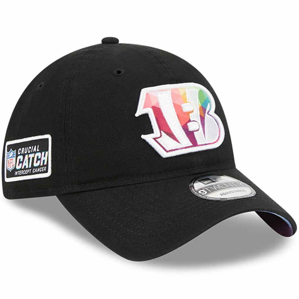 Cincinnati Bengals New Era 2023 NFL Crucial Catch 9TWENTY Adjustable Hat - Black on sale
