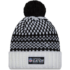 New Orleans Saints New Era Women's 2023 NFL Crucial Catch Cuffed Pom Knit Hat - Black/White online