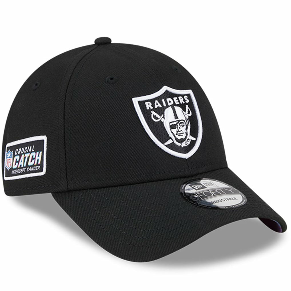 Las Vegas Raiders New Era 2023 NFL Crucial Catch 9FORTY Adjustable Hat - Black online