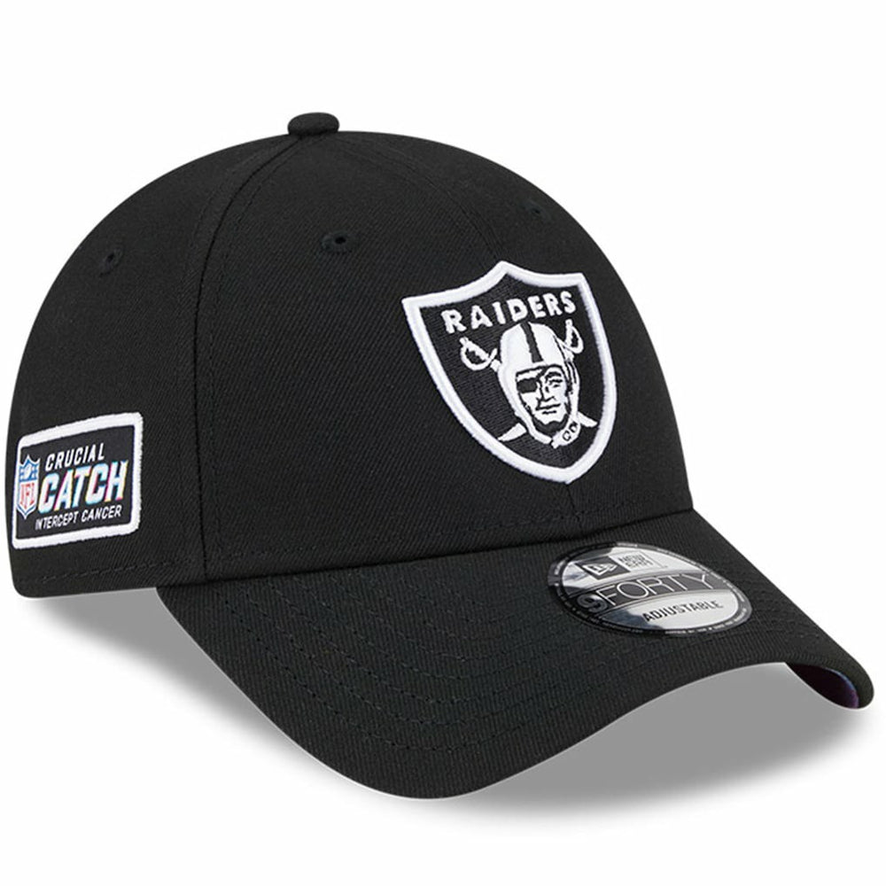 Las Vegas Raiders New Era 2023 NFL Crucial Catch 9FORTY Adjustable Hat - Black online