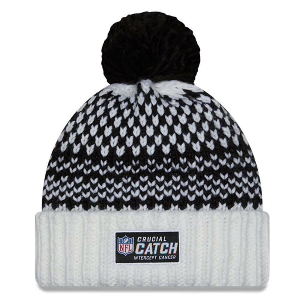 Dallas Cowboys New Era Women's 2023 NFL Crucial Catch Cuffed Pom Knit Hat - Black/White sale